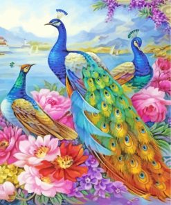 Elegant Peacock Paint By Numbers