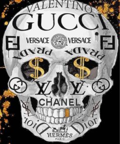 Aesthetic Chanel Skull Paint By Numbers
