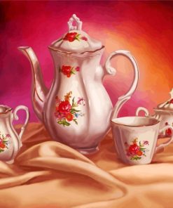 Aesthetic Tea Cups Paint By Numbers