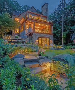 Aesthetic Villa Landscape Paint By Numbers