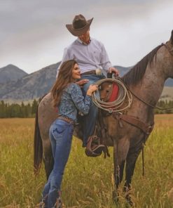 Aesthetic Cowboy and Horse Love Paint By Numbers