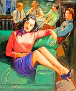 Vintage Aesthetic Woman Paint By Numbers