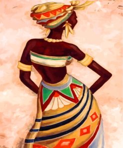 African Lady Vibrant Paint By Numbers