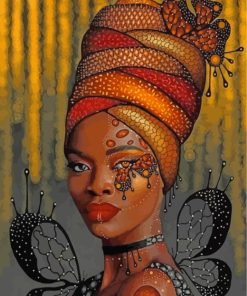 African Girl Portrait Paint By Numbers