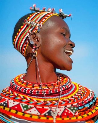 African Woman Joyful Paint By Numbers