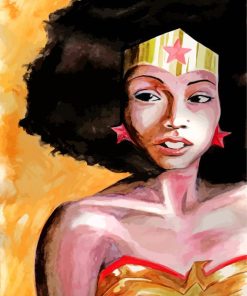 Black Wonder Woman Paint By Numbers