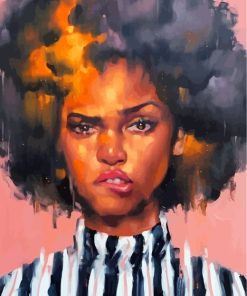 Afro Black Woman Paint By Numbers