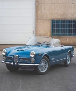 Alfa Romeo Vintage Blue Car Paint By Numbers