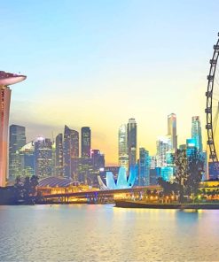 Beautiful Singapore Skyline Paint By Numbers