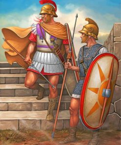 Greek Warriors Battle Scene Paint By Numbers