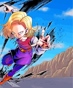 Android 18 Anime Girl Paint By Numbers