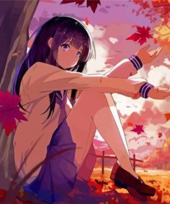 Anime Girls Under Tree Paint By Numbers