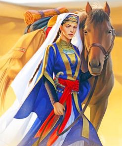 Arabian Woman and Her Horse Paint By Numbers