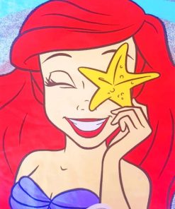 Ariel and Starfish Paint By Numbers