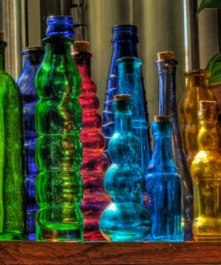 Colorful Glass Bottles Paint By Numbers