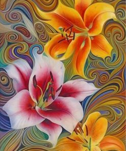 Abstract Floral Magic Paint By Numbers