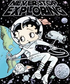 Astronaut Betty Boop Space Paint By Numbers