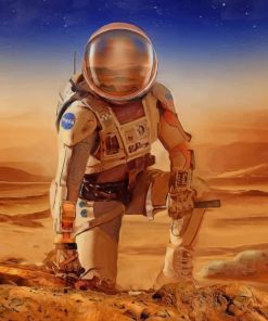 Astronaut Exploring Mars Paint By Numbers