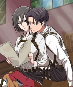 Mikasa and Levi Anime Paint By Numbers