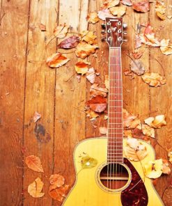 Autumn Melodies Guitar Paint By Numbers
