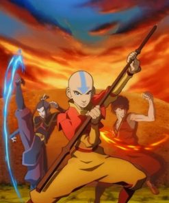 Avatar Aang Animation Paint By Numbers