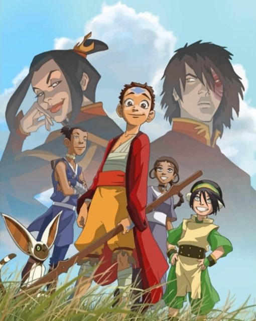 avatar-the-last-airbender-squad-anime-paint-by-numbers