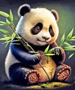 Baby Panda Animal Art Paint By Numbers