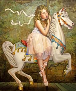 Ballerina and Carousel Magic Paint By Numbers