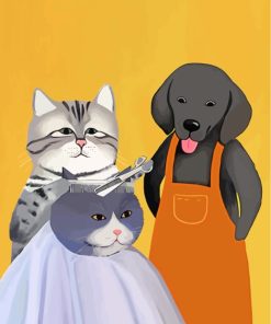 Barber Animal Companions Paint By Numbers