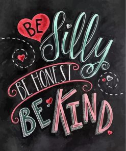 Be Kind Inspirational Quote Paint By Numbers