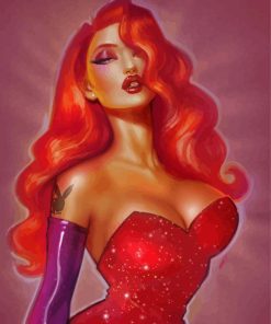 Beautiful Jessica Rabbit Inspired Paint By Numbers