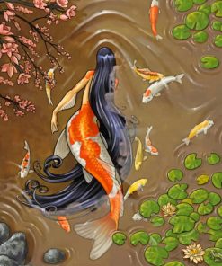 Green Mermaid Fantasy Paint By Numbers