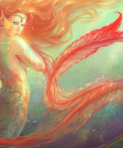 Fantasy Green Mermaid Paint By Numbers