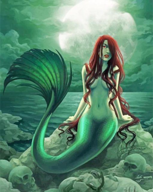 beautiful-mermaid-with-long-hair-paint-by-number