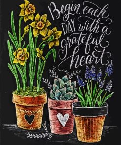 Grateful Heart Quote Paint By Numbers