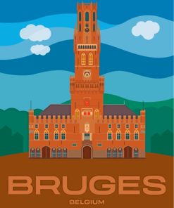Belfry of Bruges Belgium Paint By Numbers