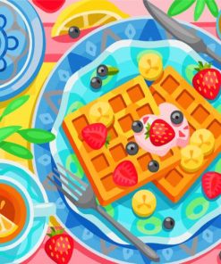 Delicious Belgian Waffles Paint By Numbers