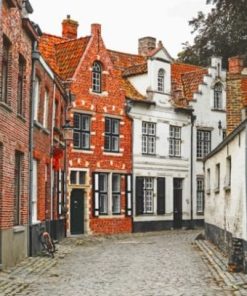 Belgium Houses and Streets Paint By Numbers