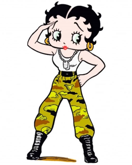 betty-boop-army-paint-by-number