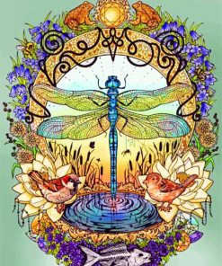 Dragonflies and Birds Paint By Numbers