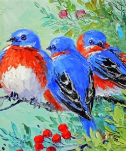 Birds On Tree Mikki Senkarik Paint By Numbers