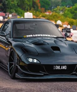 Black Mazda RX 7 Car Paint By Numbers