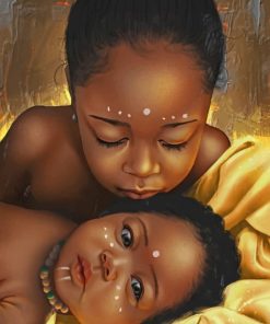 African American Kids Painting Set Paint By Numbers