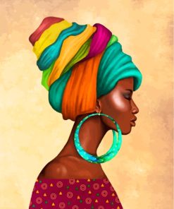 Black African Woman Paint By Numbers