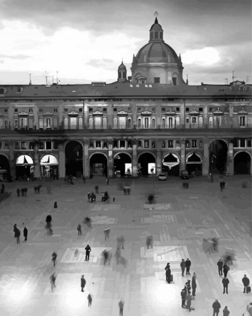 black-and-white-bologna-italy-paint-by-number
