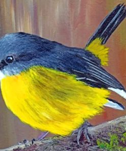 Black White Yellow Bird Paint By Numbers
