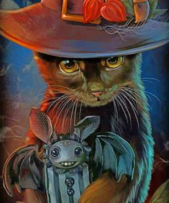 Halloween Black Cat Paint By Numbers