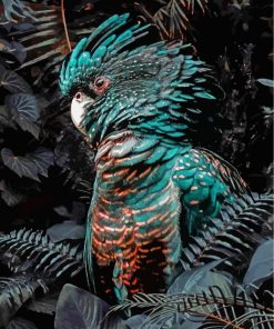 Black Cockatoo Bird Paint By Numbers