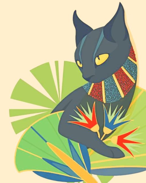 black-egyptian-cat-paint-by-numbers