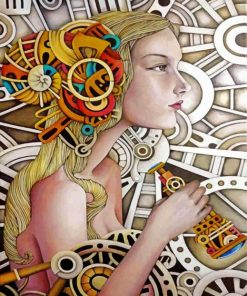 Blond Female Creativity Paint By Numbers